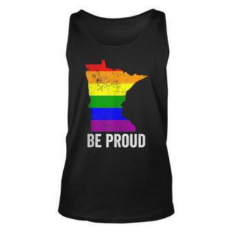 Minnesota State Gay Pride Flag Lgbt Lesbian Bisexual Trans Unisex Tank Top | Mazezy