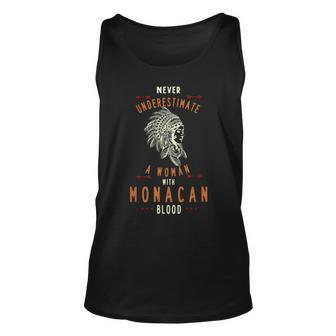 Monacan Native American Indian Woman Never Underestimate Native American Tank Top | Mazezy