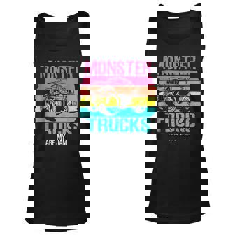 Monster Trucks Are My Jam Engines Truck Car Lovers Trucker Trucker Tank Top | Mazezy