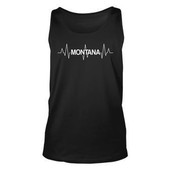 Montana Gift Heartbeat National Pride Pulse Patriot Unisex Tank Top | Mazezy