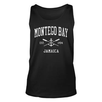Montego Bay Vintage Crossed Oars & Boat Anchor Sports Unisex Tank Top | Mazezy