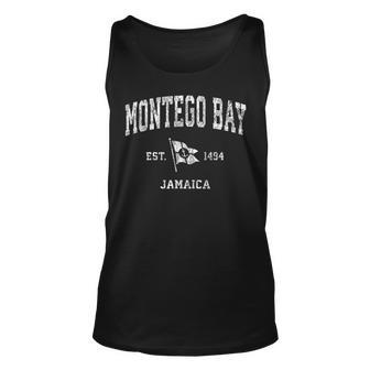 Montego Bay Vintage Nautical Boat Anchor Flag Sports Unisex Tank Top | Mazezy