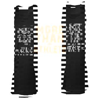 More Than An Athlete Camouflage Vintage Text Workout Gift Unisex Tank Top - Thegiftio UK