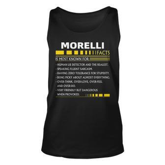 Morelli Name Gift Morelli Facts V4 Unisex Tank Top - Seseable