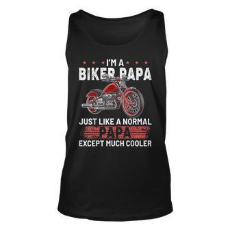 Motorcycle Biker Papa Dad Grandpa Tank Top | Mazezy AU