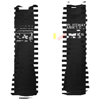 Motorcycle Biker Plan For The Day Adult Humor Biker Tank Top | Mazezy