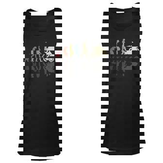 Motorcycle Evolution Vintage Shadow Biker Motorcyclist Unisex Tank Top | Mazezy