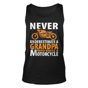 Motorcycle Grandpa Who Rides Biker Men Dad Gifts Unisex Tank Top | Mazezy
