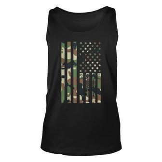 Motorcycle Riding American Pride Camouflage Usa Flag Biker Unisex Tank Top | Mazezy