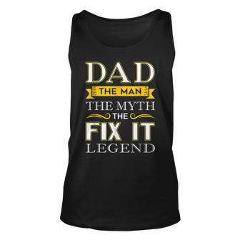 Mr Fix It Dad Gifts Fathers Day Handy Man Gift For Mens Unisex Tank Top | Mazezy