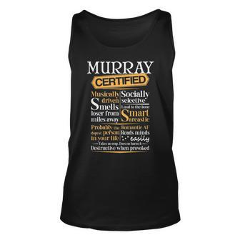 Murray Name Gift Certified Murray Unisex Tank Top - Seseable