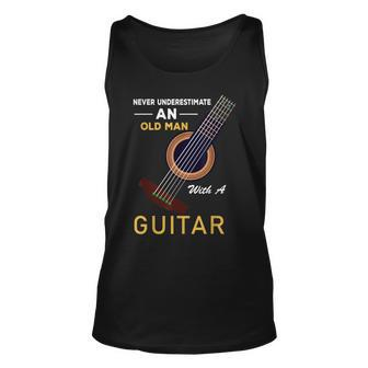 Music Band Owner Quote Guitarist Never Underestimate An Old Unisex Tank Top | Mazezy