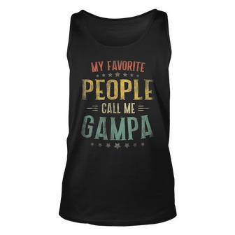 My Favorite People Call Me Gampa Fathers Day Men Vintage Unisex Tank Top - Seseable