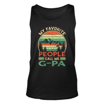My Favorite People Call Me Gpa Fathers Day Gifts Vintage Unisex Tank Top | Mazezy