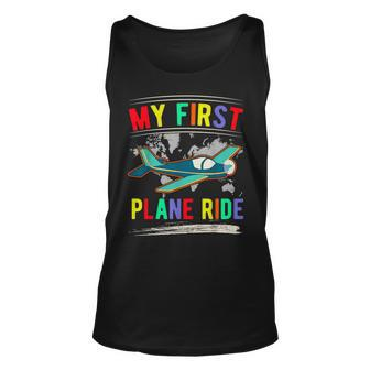 My First Plane Ride Unisex Tank Top - Monsterry
