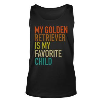 My Golden Retriever Is My Favorite Child Family Reunion Love Unisex Tank Top - Thegiftio UK