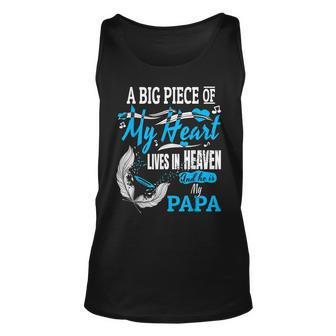 My Papa Lives In Heaven Memorial Day Papa Dad Grandpa Unisex Tank Top | Mazezy