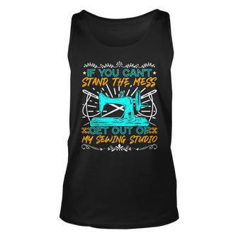 My Sewing-Studio Funny Quote Sewing Machine Fan Unisex Tank Top | Mazezy