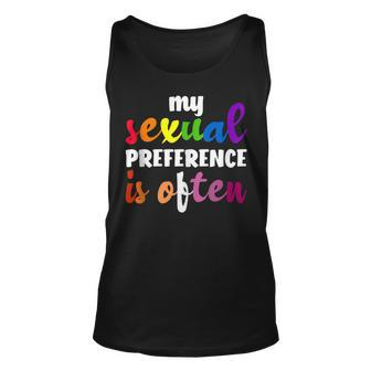 My Sexual Preference Is Often Lgbtq Lesbian Gay Unisex Tank Top | Mazezy