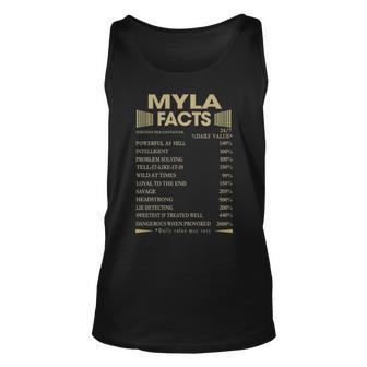 Myla Name Gift Myla Facts Unisex Tank Top - Seseable