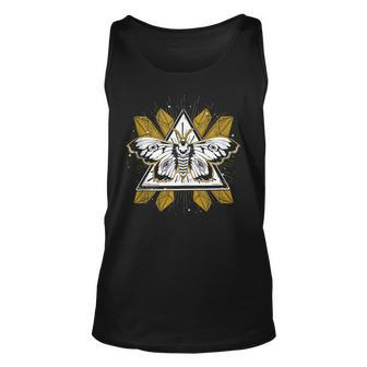 Mysticism Pagan Blackcraft Wiccan Scary Insect Moth Occult Unisex Tank Top | Mazezy