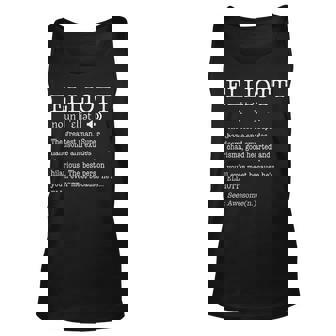 The Names Elliott Adult Definition Mens Personalized Definition Tank Top | Mazezy