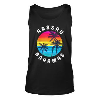Nassau Bahamas Florida Vacation Souvenir Sunset Beach Unisex Tank Top | Mazezy