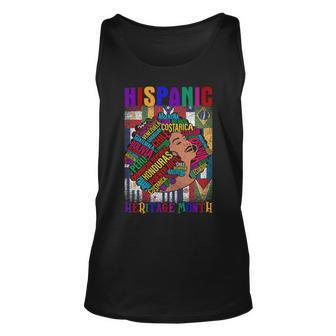 National Hispanic Heritage Month Latina Woman All Countries Tank Top - Monsterry