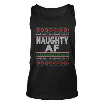 Naughty Af Ugly Christmas Sweater For Couples Tank Top | Mazezy CA