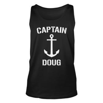 Nautical Captain Doug Personalized Boat Anchor Unisex Tank Top | Mazezy AU
