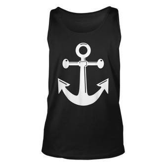 Nautical T With Anchor Unisex Tank Top | Mazezy