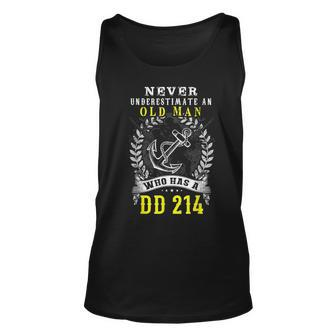 Navy Chief Never Underestimate An Old Man Who Has A Dd 214 Old Man Tank Top | Mazezy