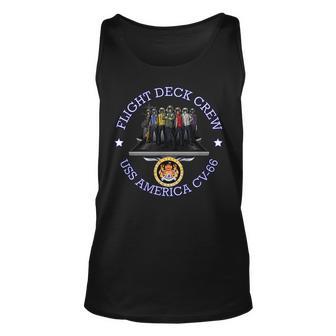 Navy Uss America Cvn66 Flight Deck Crew Unisex Tank Top - Thegiftio UK