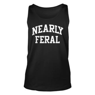 Nearly Feral Funny Feral Child Kids Unisex Tank Top | Mazezy