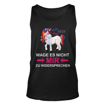 Neinhorn Unicorn Parody Dare It Nicht Mir Zu Recharge Unisex Tank Top | Mazezy