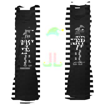 Nerdy Elf Matching Family Group Christmas Party Gift For Women Unisex Tank Top - Thegiftio