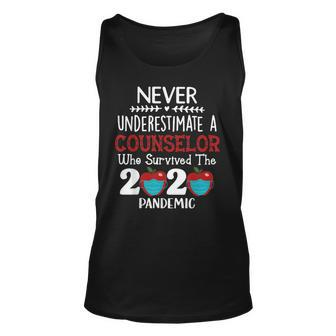 Never Underestimate A Counselor Unisex Tank Top - Seseable