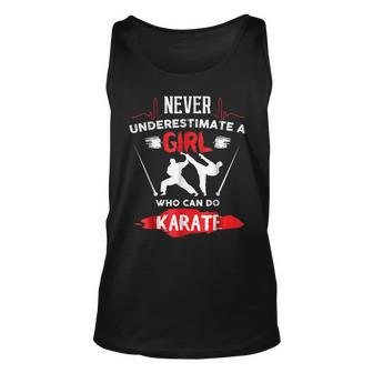 Never Underestimate A Girl Who Can Do Karate Unisex Tank Top - Seseable