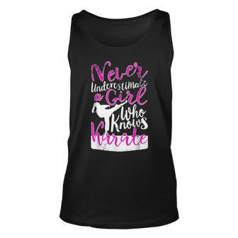 Never Underestimate A Girl Who Knows Karate Gift For Girls Unisex Tank Top - Seseable