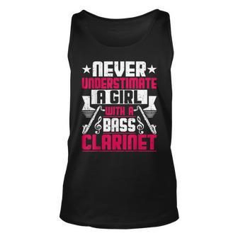 Never Underestimate A Girl With A Bass Clarinet Unisex Tank Top - Seseable