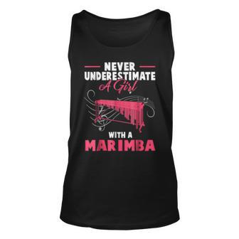 Never Underestimate A Girl With A Marimba T Unisex Tank Top | Mazezy