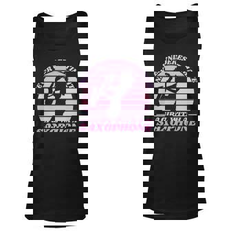 Never Underestimate A Girl With A Saxophone Saxophonist Unisex Tank Top | Mazezy