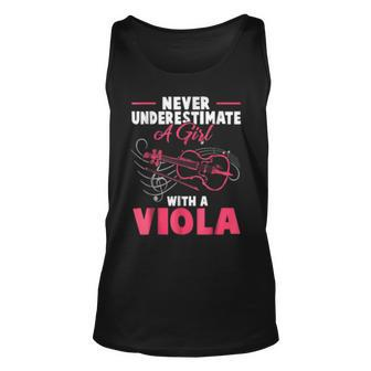 Never Underestimate A Girl With A Viola T Unisex Tank Top | Mazezy