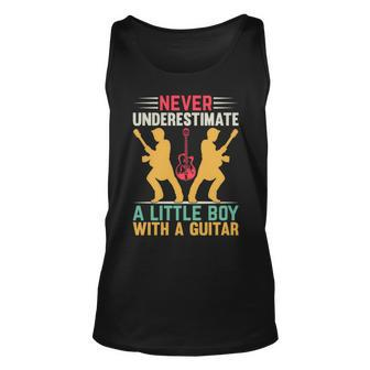 Never Underestimate A Little Boy With A Guitar I Guitarist Unisex Tank Top - Seseable