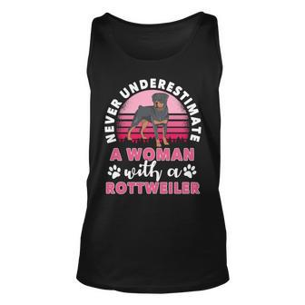 Never Underestimate A Man With A Rottweiler Unisex Tank Top - Seseable