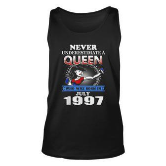 Never Underestimate A Queen Born In July 1997 Unisex Tank Top - Seseable
