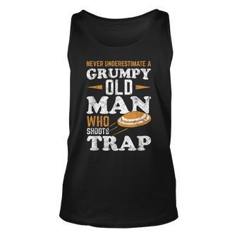 Never Underestimate A Trap Shooting Old Man Unisex Tank Top | Mazezy
