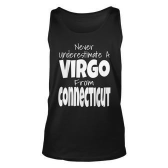 Never Underestimate A Virgo From Connecticut Zodiac Sign Unisex Tank Top