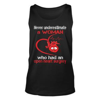Never Underestimate A Woman Who Had An Open Heart Surgery Unisex Tank Top - Seseable