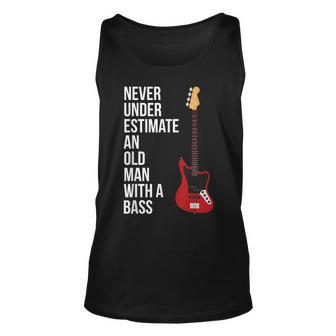Never Underestimate An Old Man With A Bass For Men Unisex Tank Top - Seseable